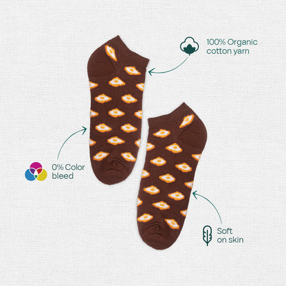 Sole Food! Unisex Socks, 100% Organic Cotton, Ankle Length, Pack of 3