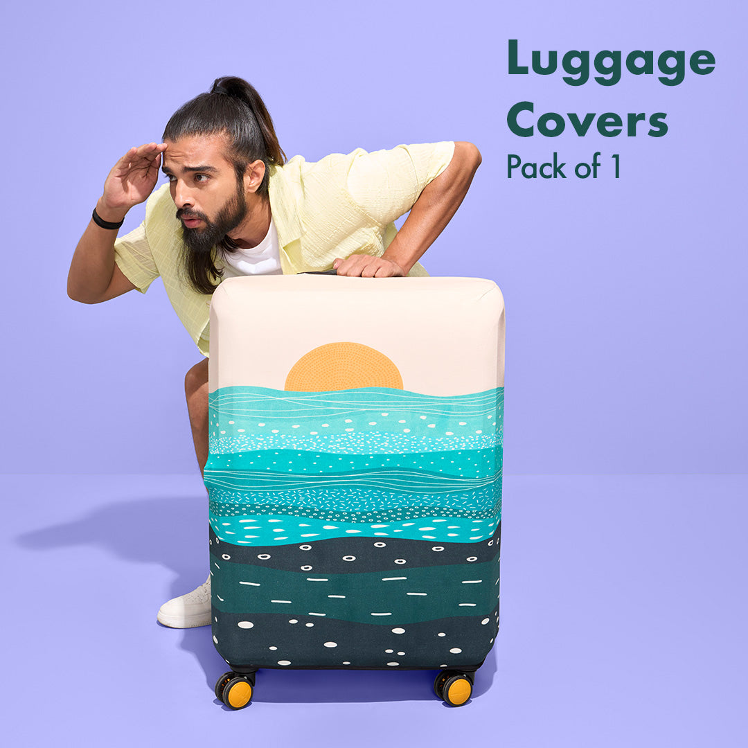 Holiday Calling! Luggage Cover, 100% Organic Cotton Lycra, Small Size, Pack of 1