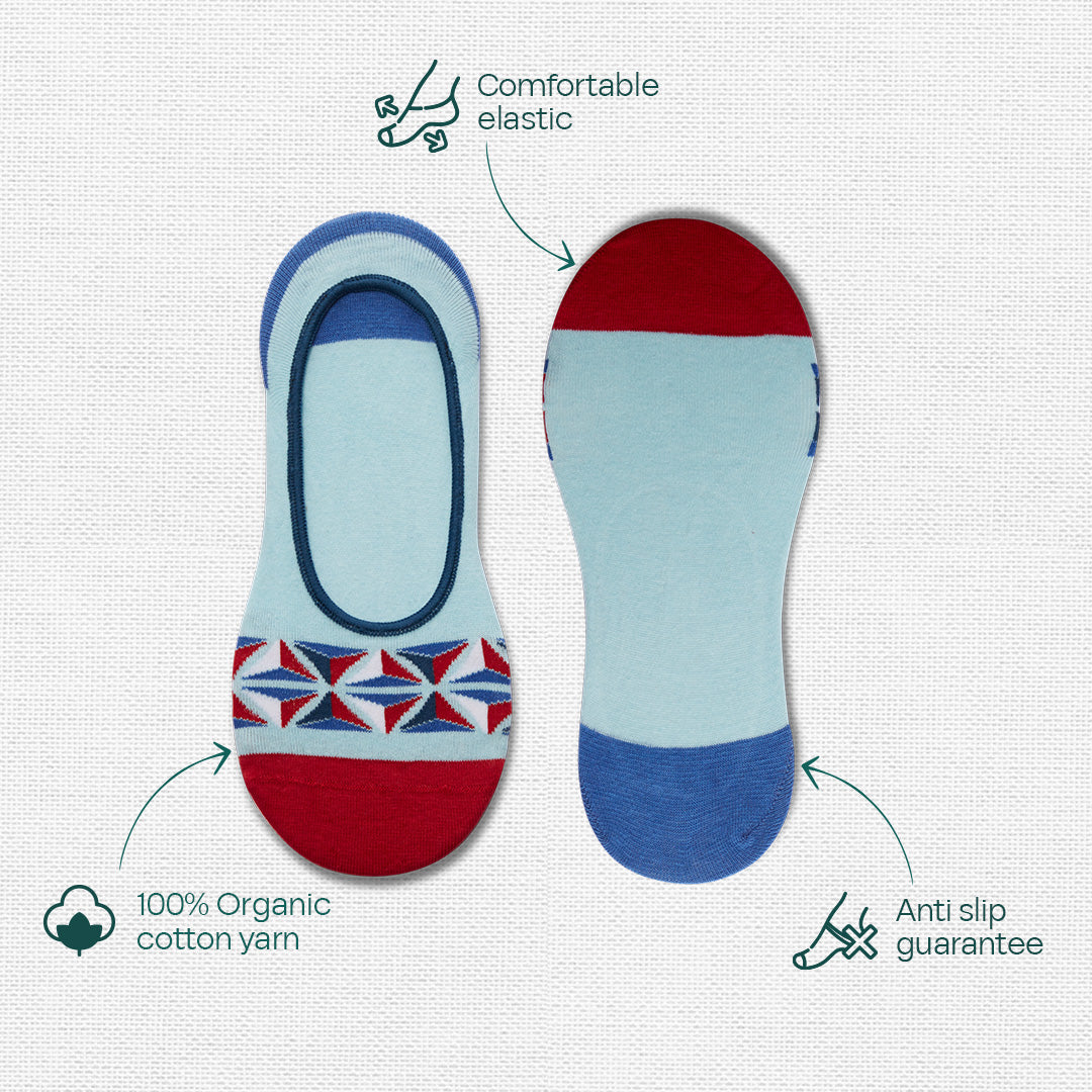 Loud Mix! Unisex Socks, 100% Organic Cotton, No Show, Pack of 3