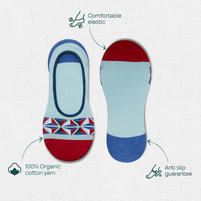 Loud Mix! Unisex Socks, 100% Organic Cotton, No Show, Pack of 3