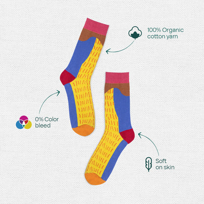 Trunk Call! Tin Gift Box, Unisex Crew Length Socks, 100% Organic Cotton, Box Of 15