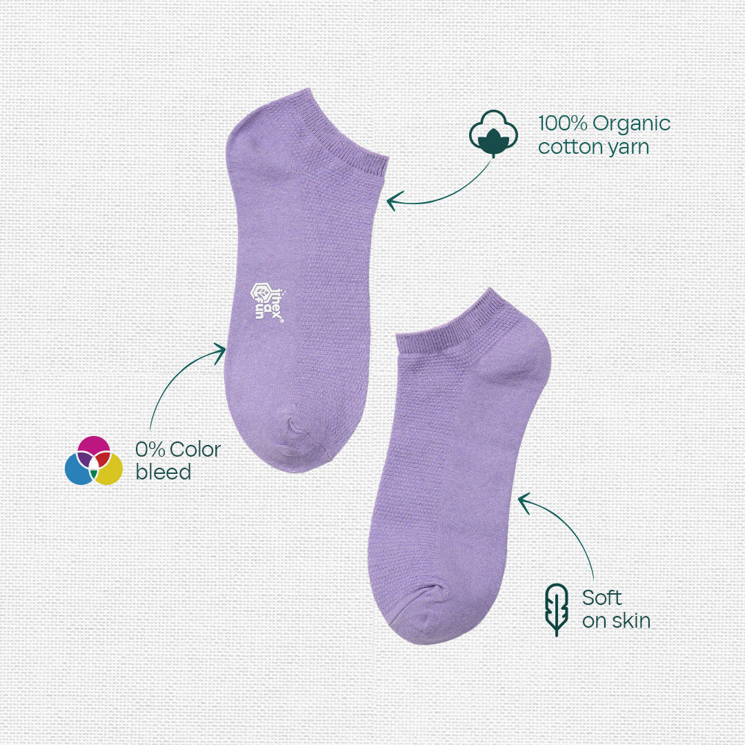 Berry Picking! Unisex Socks, 100% Organic Cotton, Ankle Length, Pack of 3