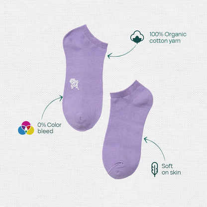 Berry Picking! Unisex Socks, 100% Organic Cotton, Ankle Length, Pack of 3