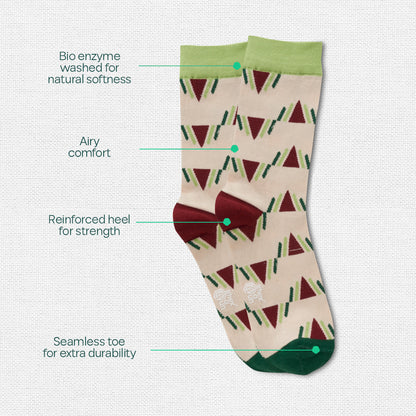 Break The Pattern! Unisex Socks, 100% Organic Cotton, Crew Length, Pack of 6