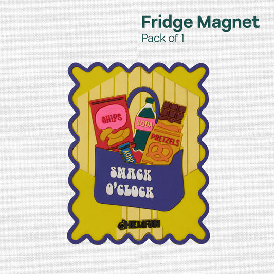 Snack O’ Clock! Fridge Magnets, Pack of 1