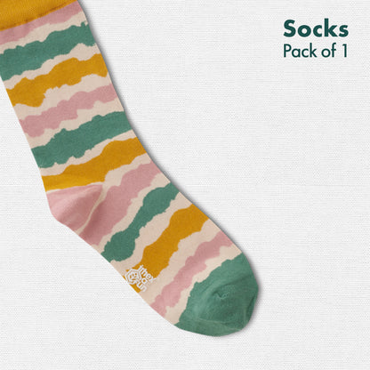 It's Tye-Dye Situation! Unisex Socks, 100% Organic Cotton, Crew Length, Pack of 1