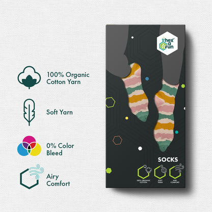 It's Tye-Dye Situation! Unisex Socks, 100% Organic Cotton, Crew Length, Pack of 1