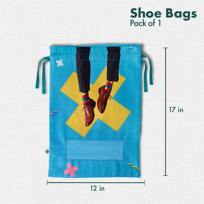 Boot Up! Men's Shoe Bag, 100% Organic Cotton, Pack of 1