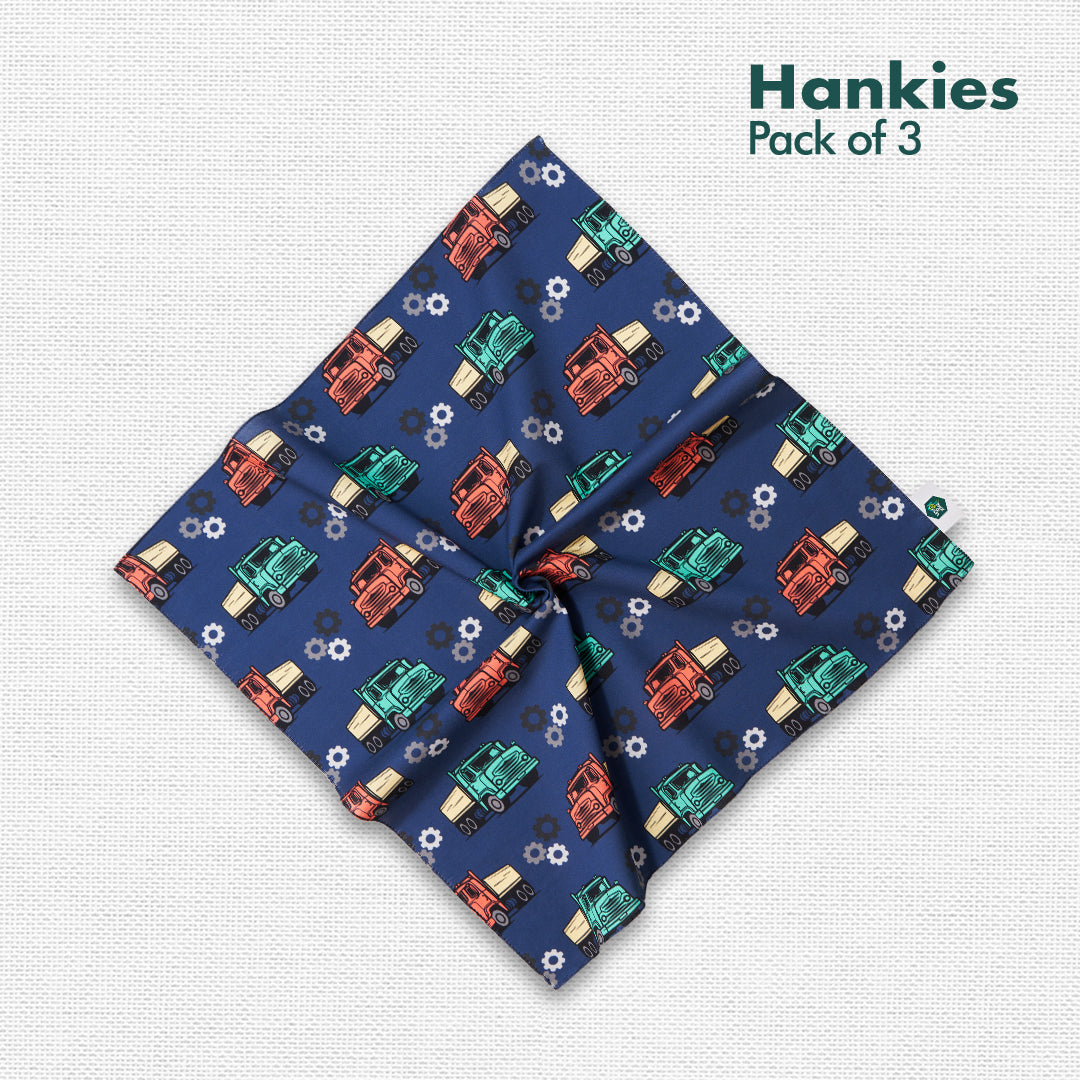 Out Of Town! Unisex Hankies, 100% Organic Cotton, Pack of 3