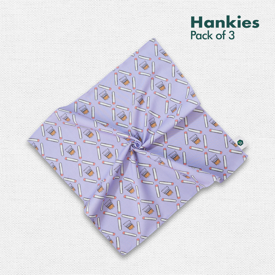 Smoking Hot! Unisex Hankies, 100% Organic Cotton, Pack of 3