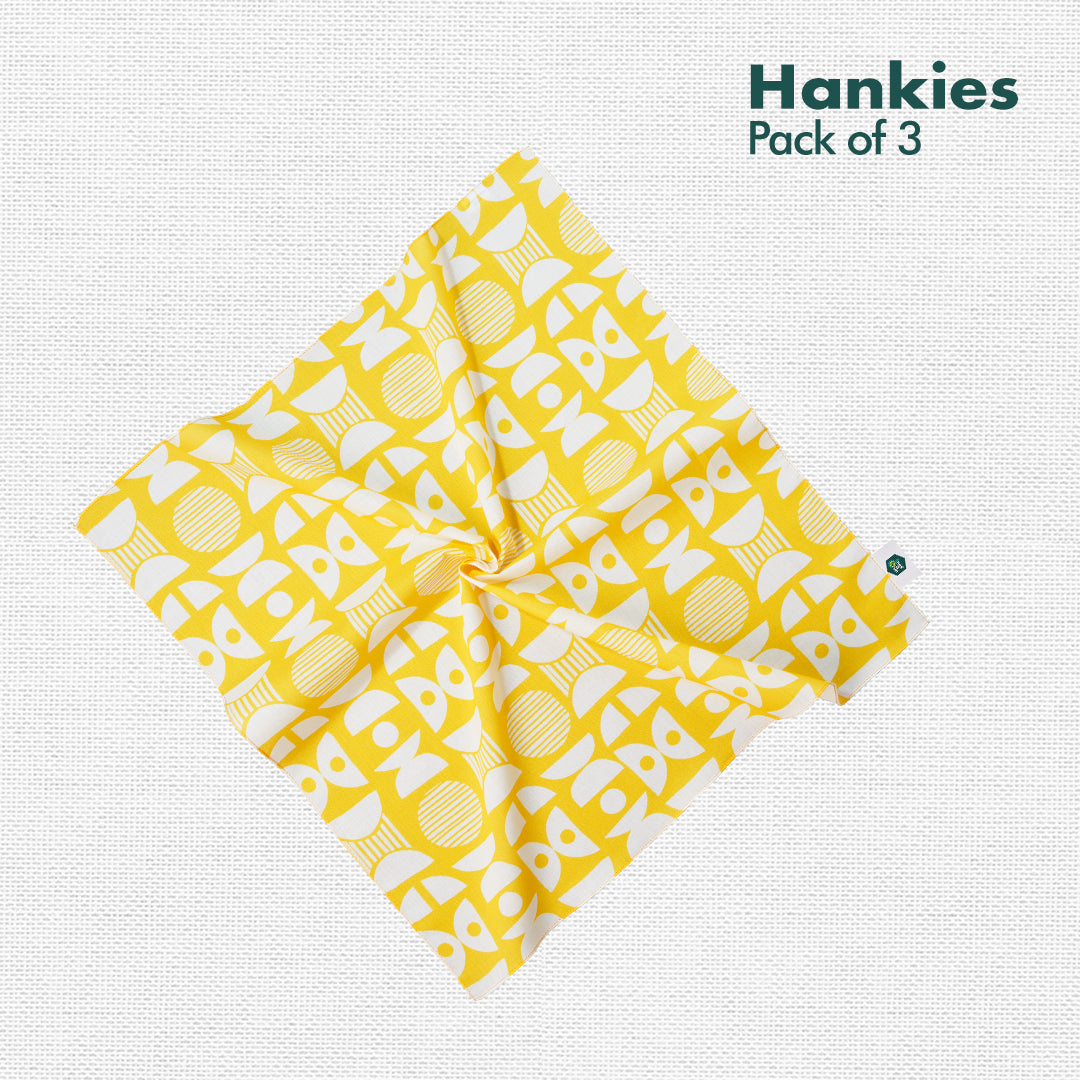Summer Fling! Women's Hankies, 100% Organic Cotton, Pack of 3