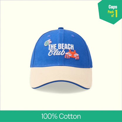 Beach Club! 100% Cotton Fabric, Unisex Cap, Pack of 1