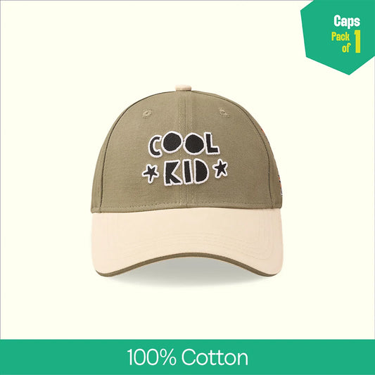 Cool Kid! 100% Cotton Fabric, Unisex Cap, Pack of 1