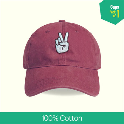 Peace Bro! 100% Cotton Fabric, Unisex Cap, Pack of 1
