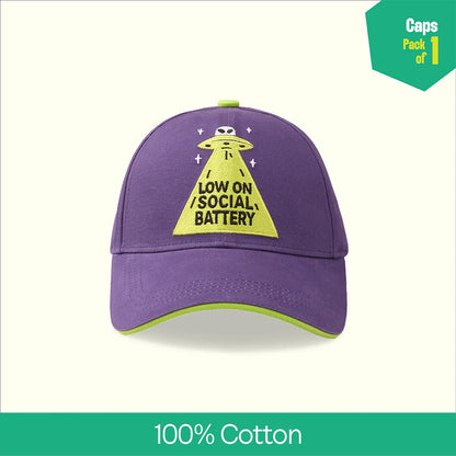Battery Critical! 100% Cotton Fabric, Unisex Cap, Pack of 1