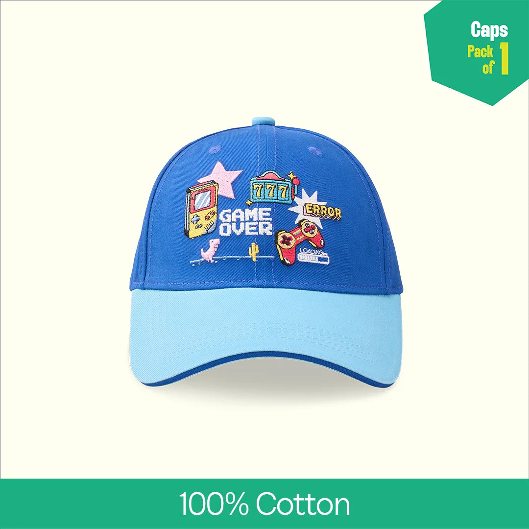 Game Over! 100% Cotton Fabric, Unisex Cap, Pack of 1