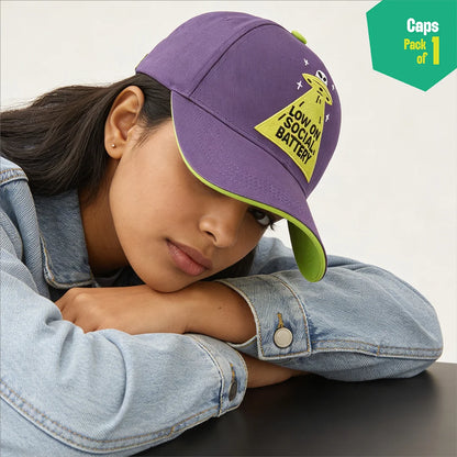 Battery Critical! 100% Cotton Fabric, Unisex Cap, Pack of 1