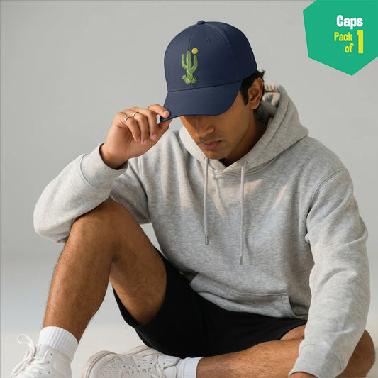 Cactus Club! 100% Cotton Fabric, Unisex Cap, Pack of 1