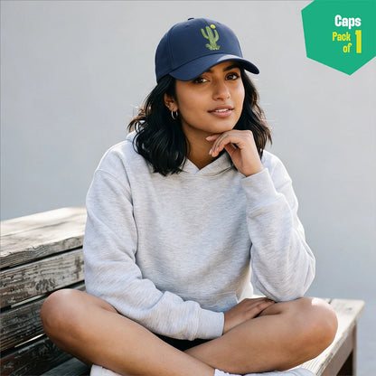 Cactus Club! 100% Cotton Fabric, Unisex Cap, Pack of 1