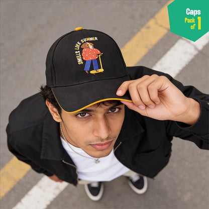 Smell Like Summer! 100% Cotton Fabric, Unisex Cap, Pack of 1