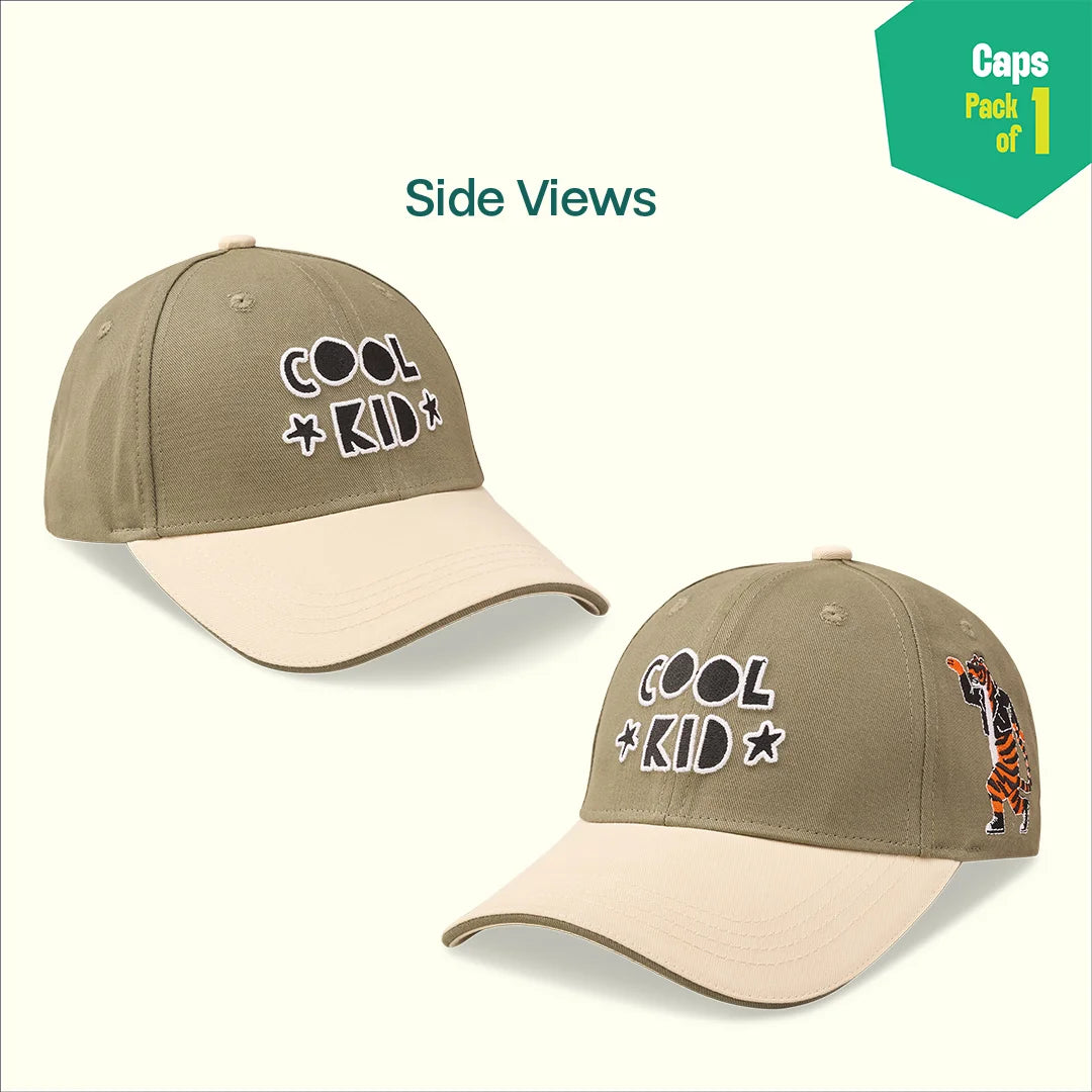 Cool Kid! 100% Cotton Fabric, Unisex Cap, Pack of 1