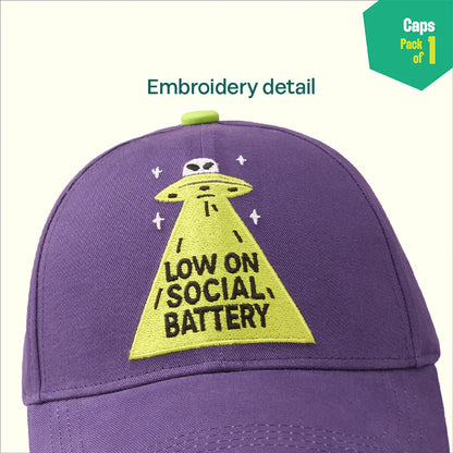 Battery Critical! 100% Cotton Fabric, Unisex Cap, Pack of 1