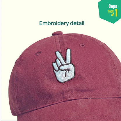 Peace Bro! 100% Cotton Fabric, Unisex Cap, Pack of 1