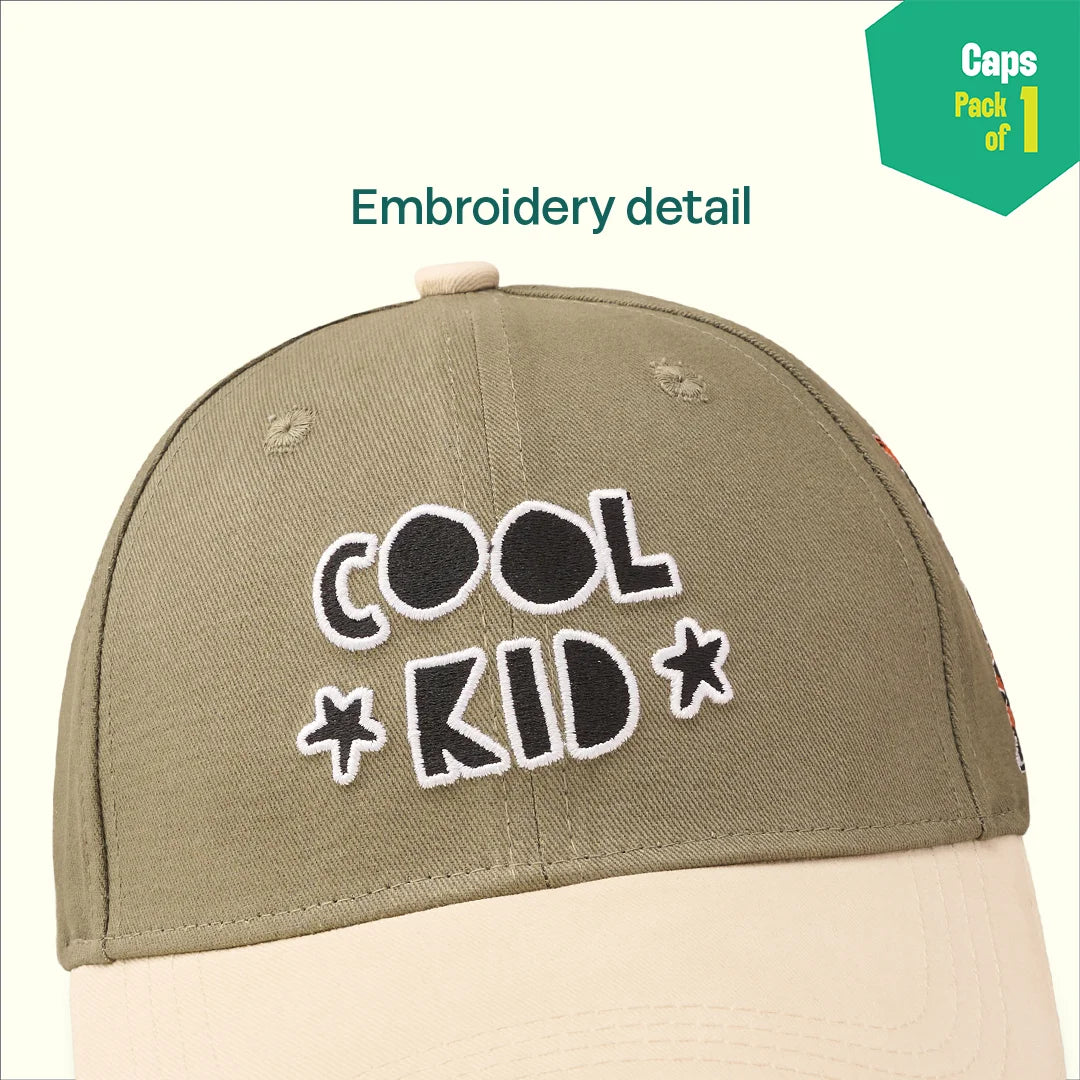 Cool Kid! 100% Cotton Fabric, Unisex Cap, Pack of 1