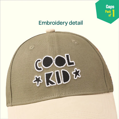 Cool Kid! 100% Cotton Fabric, Unisex Cap, Pack of 1