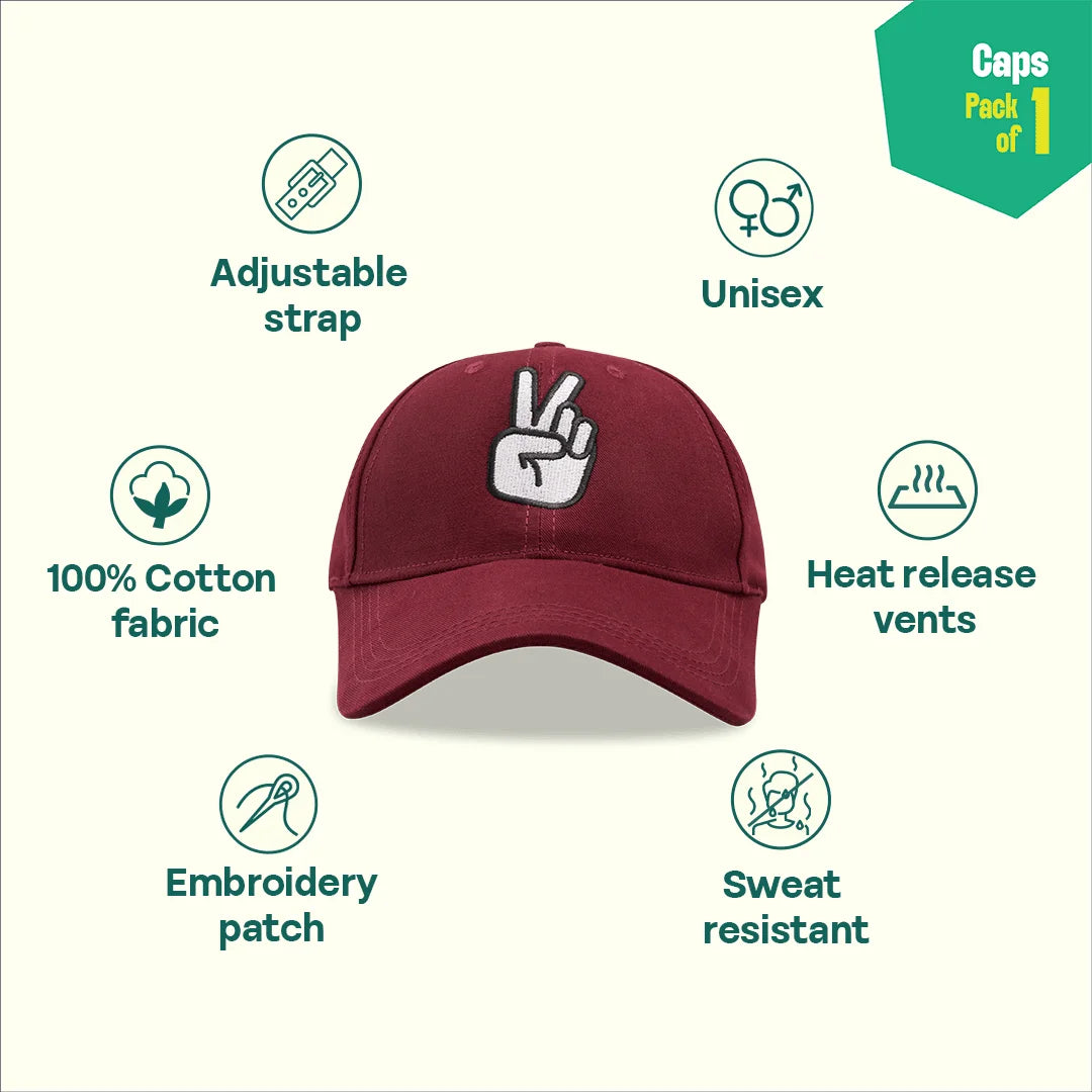 Peace Bro! 100% Cotton Fabric, Unisex Cap, Pack of 1