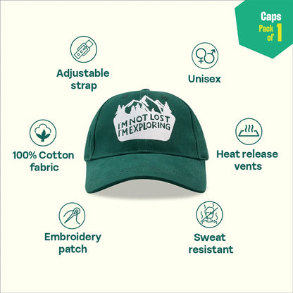 Globetrotters! 100% Cotton Fabric, Unisex Cap, Pack of 1