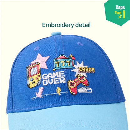 Game Over! 100% Cotton Fabric, Unisex Cap, Pack of 1