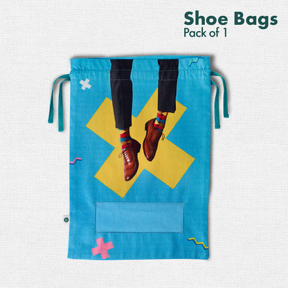 Boot Up! Men's Shoe Bag, 100% Organic Cotton, Pack of 1